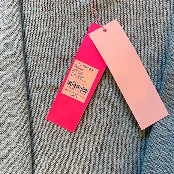 Lilly Pulitzer Light Blue Knit Cardigan - Picture 2 of 4